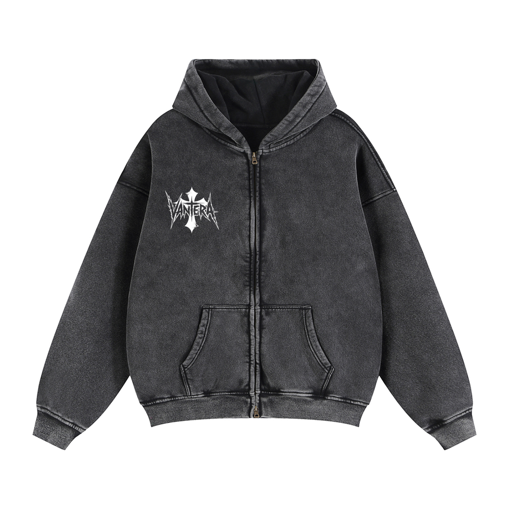 Zip-Through Boxy Fleece Hoodie