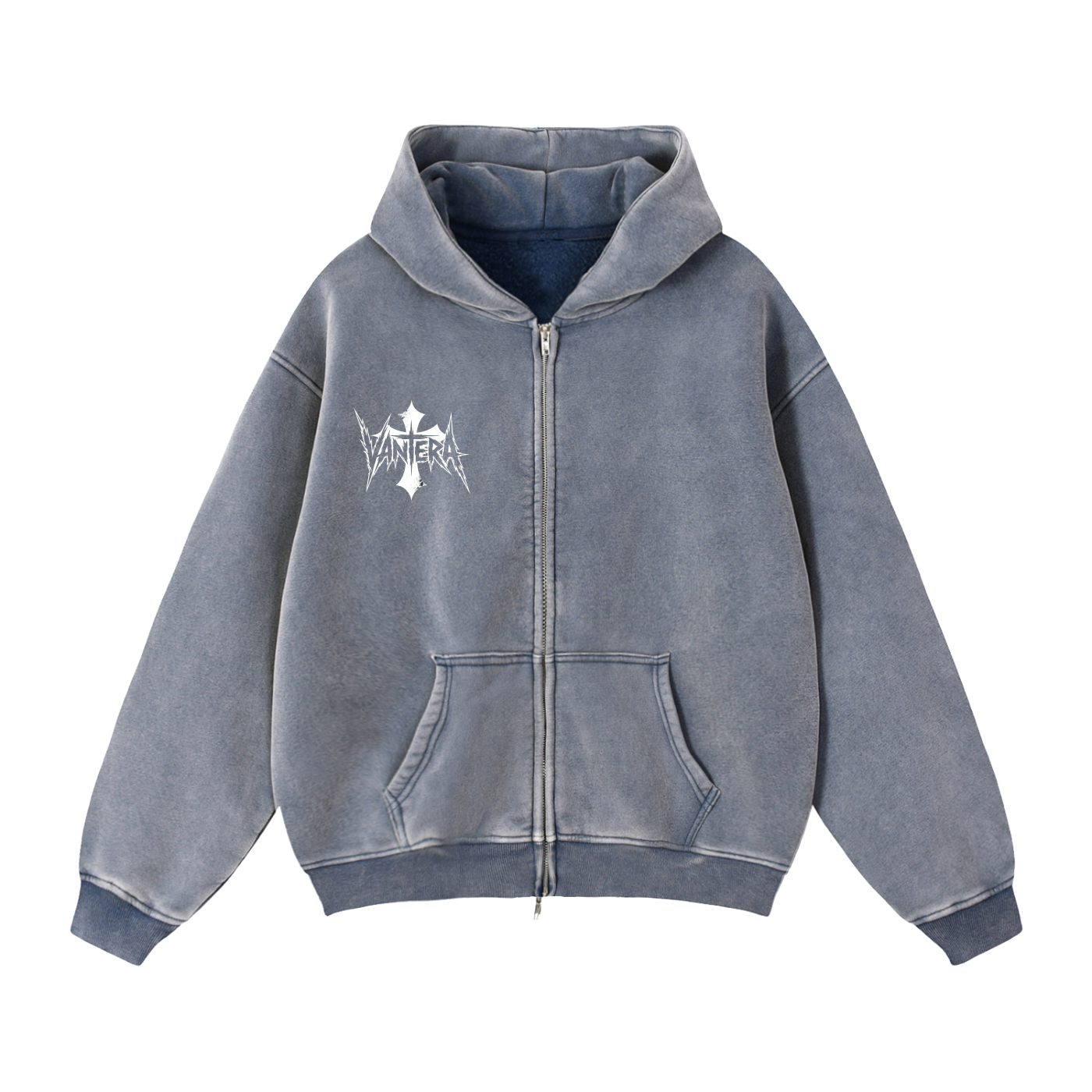 Zip-Through Boxy Fleece Hoodie
